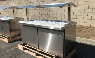 Salad Buffet Table Open Glass Cold Table Refrigerator Rental for rent in Reddick, IL