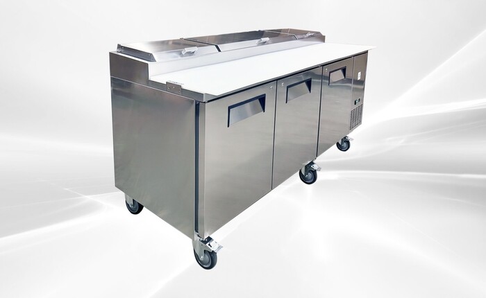 3 Solid Doors Pizza Prep Table Stainless Refrigerator Rental for rent in Poth, TX