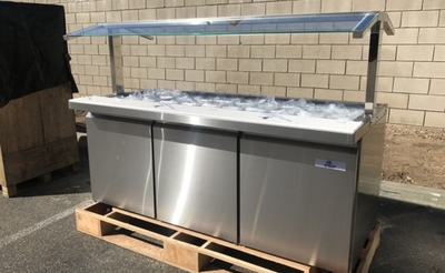 Salad Buffet Table Open Glass Cold Table Refrigerator Rental for rent in Markham, IL