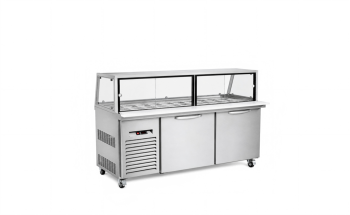 72 Inch Salad Bar Cold Food Table With Sneeze Guard Refrigerator Rental for rent in Hackberry, TX