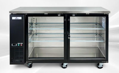 60 Inch Beer Black Glass Door Back Bar Cooler Case Refrigerator Rental for rent in Flat, TX